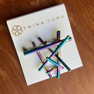 Trina Turk  rainbow metal Brooch NWT